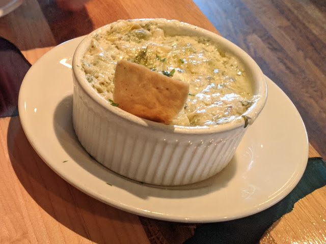 Artichoke dip with crispy tortilla chips